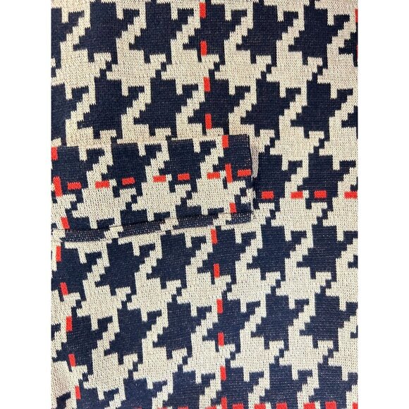 BODEN Gray Navy Red 60's Jacquard HoundstoothShift Dress US Size 2 - Picture 7 of 8
